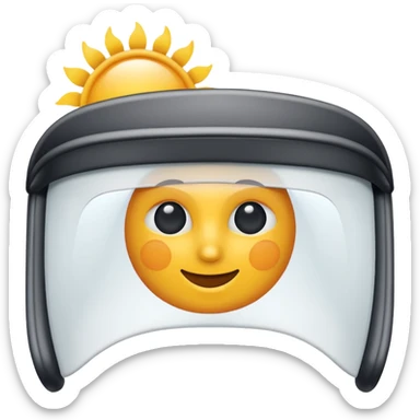 Sun Visor,ehite sticker