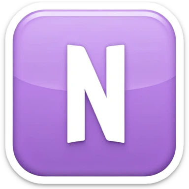 Netflix aesthetic "N" logo in pastel purple sticker