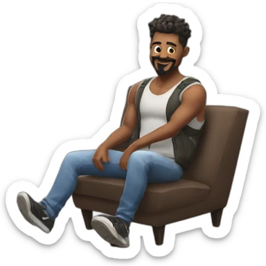 Dude with a dubious lifestyle who plays Fortnite sticker