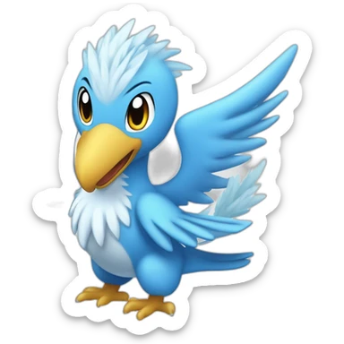 crazy funny Articuno pokemon ice baby's sticker