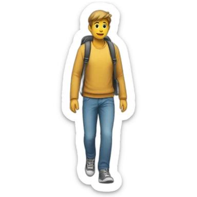 A person walking sticker