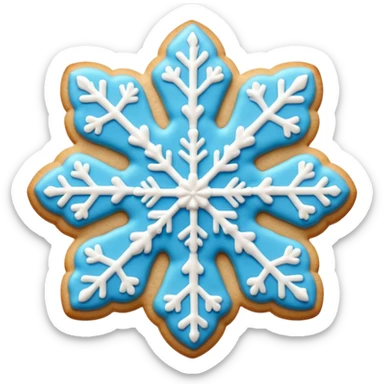 Christmas cookie snowflake sticker