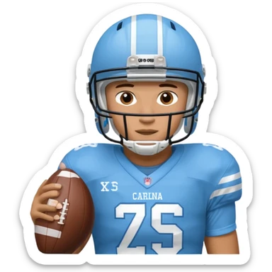 college football player Carolina Blue sticker