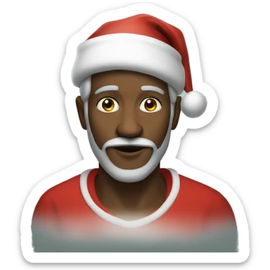 realistic portrait of a man as Santa  sticker