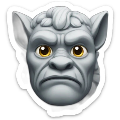 a classic granite gargoyle sticker