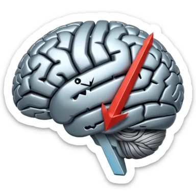 brain  With Mindset Arrow Symbol sticker