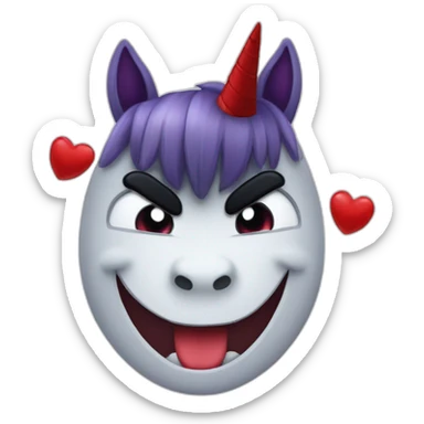 emoji of a character or object associated with the theme of the party, for example, a vampire emoji for a vampire party or a unicorn emoji for a unicorn party sticker