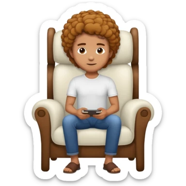 man with coily chairs sticker