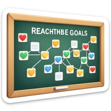 bulletin board reachable goals progress sticker