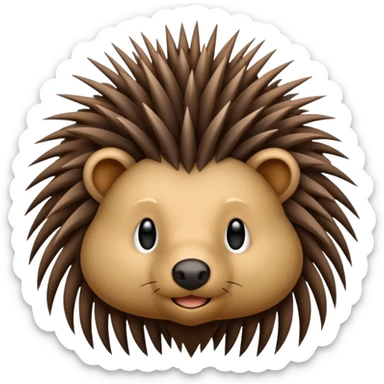 porcupine with locs sticker