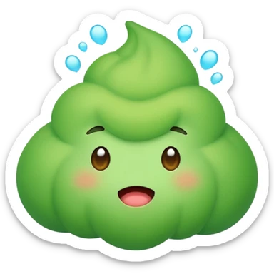 A cute fart green sticker