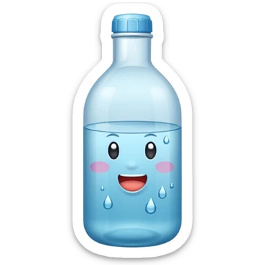 Botella de agua mineral sticker
