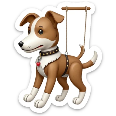 dog marionette puppet sticker