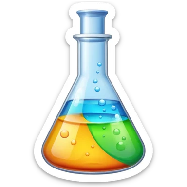 chemistry and lab work icon sticker