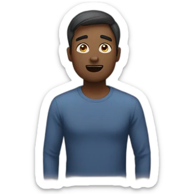 Man saying what can I do? In anxiety sticker