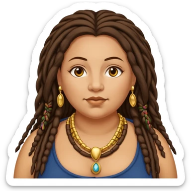 very fat beautiful rich brunette dreadlocked woman sticker