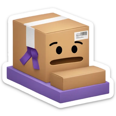 Fed ex box sleeping in bed sticker
