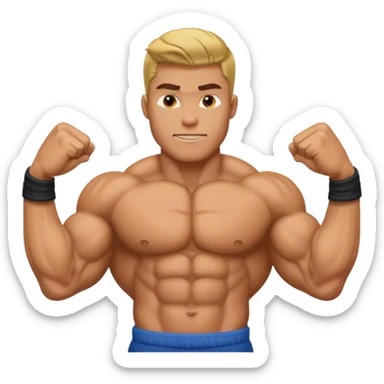 giga chad flexing sticker