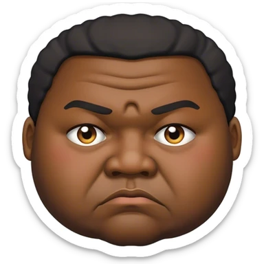 black man whos fat and a thug sticker