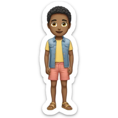 straight wardrobe with summer clothes sticker