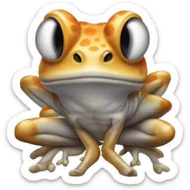 Una rana con una pregunta sticker