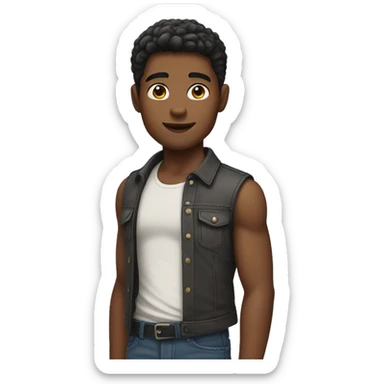 solo boy in sleeveless shirt sticker