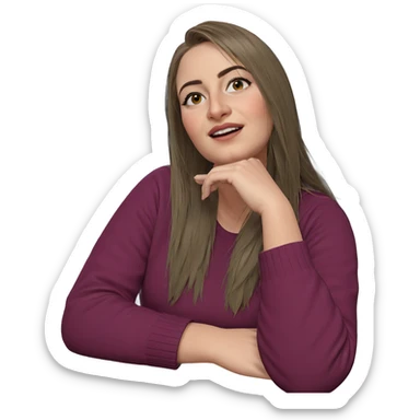 cozy indoor girl portrait sticker