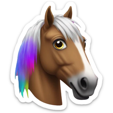 A horse in a rave sticker