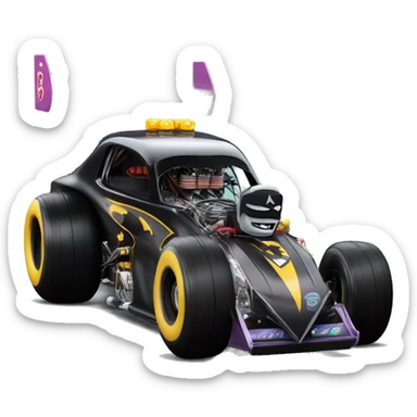 69 Nova Batman’s favorite, shaped like a top fuel Dragster with exposed suspension  sticker