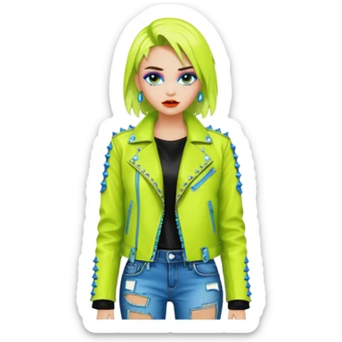 neon color Russian underground fashion  sticker