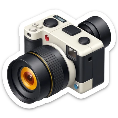 elevated 3/4 top-down isometric camera angle (≈30–35°),
camera positioned above and angled downward, sticker