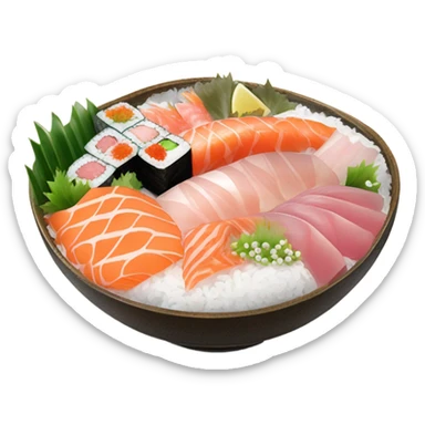 kaisendon with sashimi sticker