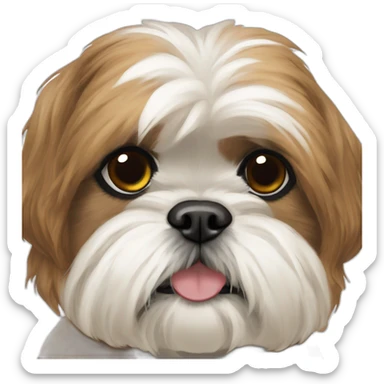 perro shih tzu; riendose, a carcajadas sticker