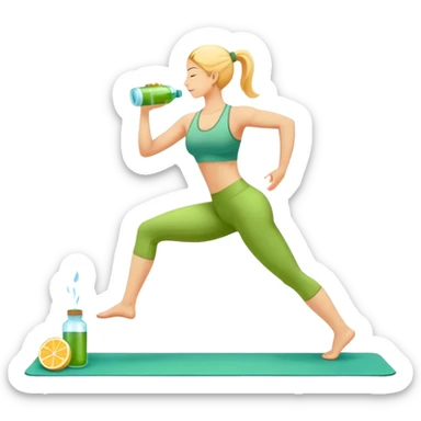 Genera un conjunto de emojis personalizados para una aplicación llamada FitLife Tracker, enfocada en el monitoreo del progreso físico y la gestión de rutinas de ejercicio. Los emojis deben ser modernos, vibrantes y con un estilo minimalista pero expresivo. Incluye los siguientes conceptos: pesas, cinta de correr, flexión de bíceps, comida saludable, medalla de logro, hidratación (botella de agua), cronómetro, gráfico de progreso, yoga, y un ícono de check verde indicando meta cumplida. Los colores deben ser energéticos y motivacionales, con un diseño optimizado para aplicaciones móviles. sticker