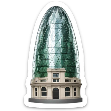 London gherkin building sticker