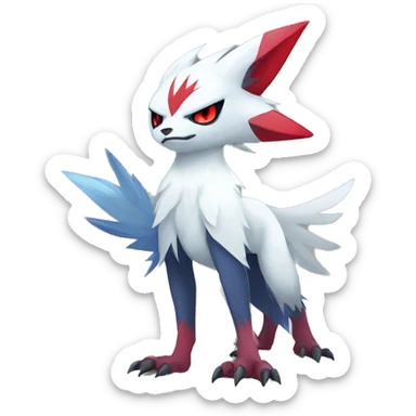 Cool Edgy Absol-Zangoose-Sneasel-Quilava, full body sticker