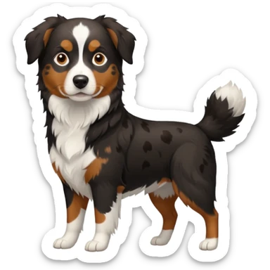 Black tri Australian Shepard and a brown and white spot beagle sticker