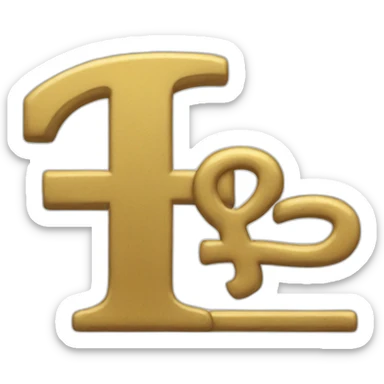 british pound sign sticker