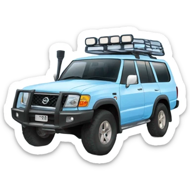 4WD baby blue Nissan patrol gq  sticker