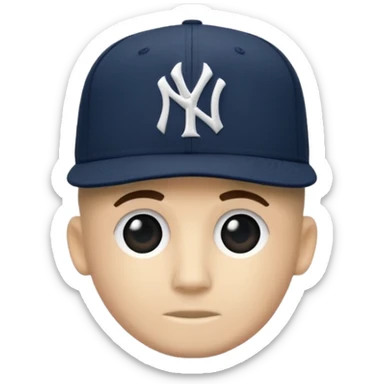 Brimless new york Yankee cap sticker
