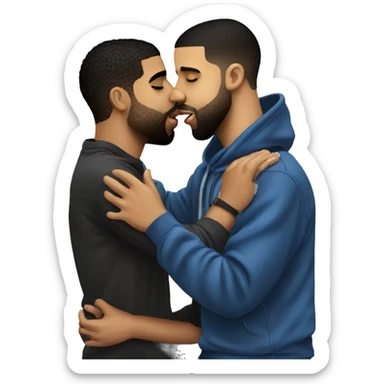 drake kissing drake kissing drake kissing drake sticker