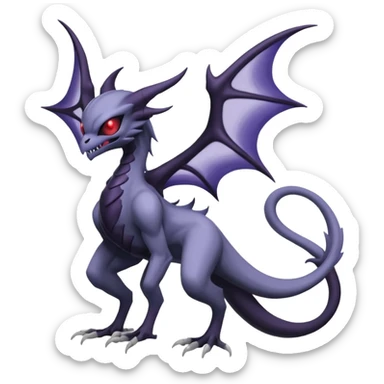 Darkrai-Lunala-Haunter-Fakémon-hybrid-creature (full body)  sticker