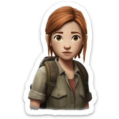 Ellie the last of us Little bit dezoom sticker