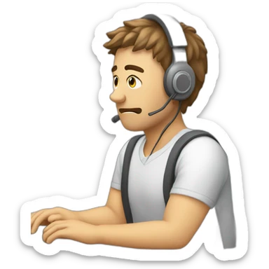 Customer Support Employee Experiencing Existential Dread sticker