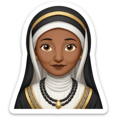 an old emirati women wearing traditional cloths sticker