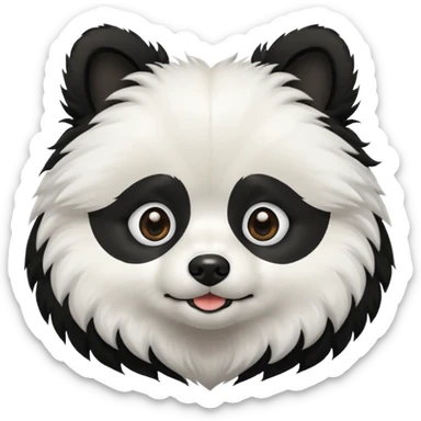Dog pomeranian but hes like a panda the color and everything sticker