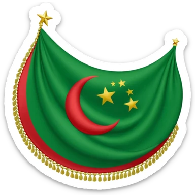 Turkmenistan flag  sticker