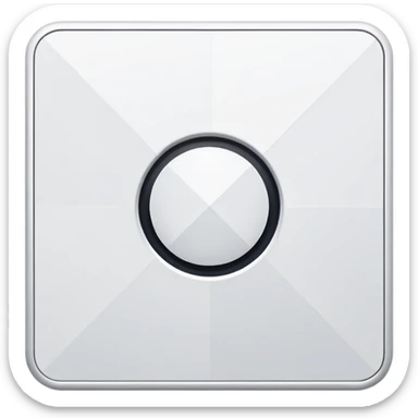 blue backround with a white square in the middle that is rotated approximately 45 degrees, sticker