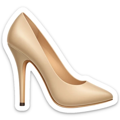 super realistic beige leather stilettos sticker