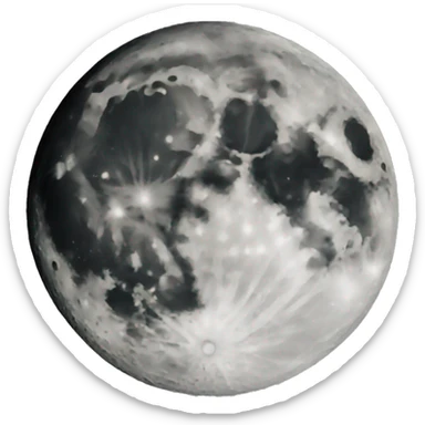Moon sticker